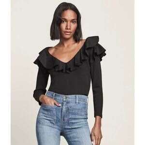 Veronica Beard Strata Ruffle Top – Size Medium